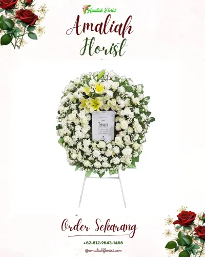 Krans Bunga Duka Cita di Tambakan